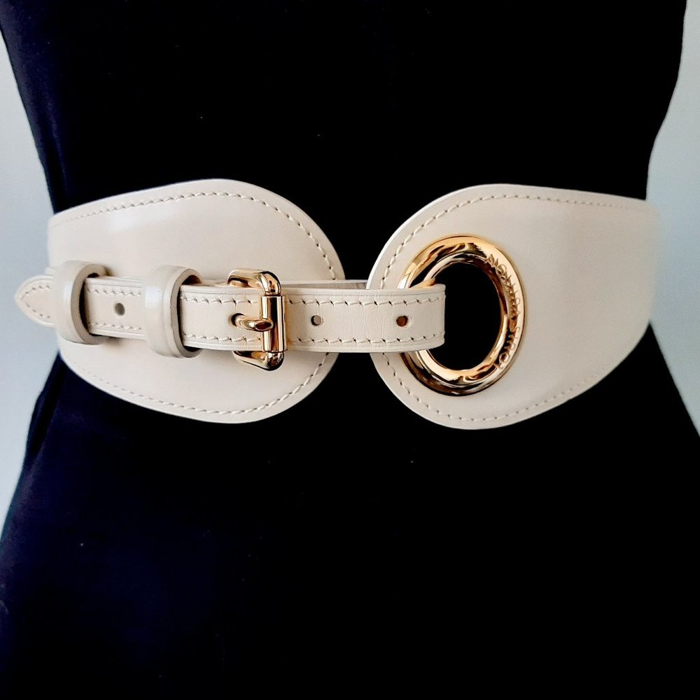 Louis Vuitton authentic white leather belt